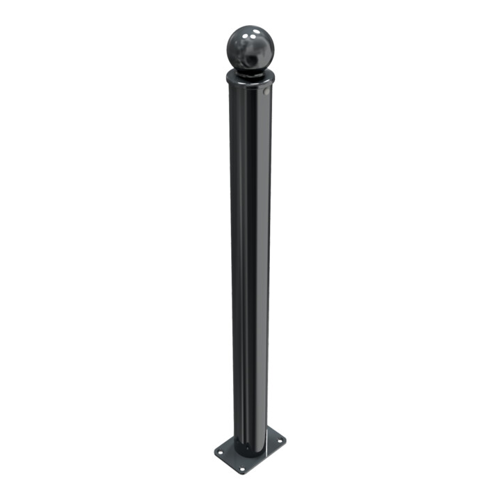 Schake Absperrstilpfosten Typ 474PB, ortsfest, Ø 76mm + Kugelkopf, beschichtet,