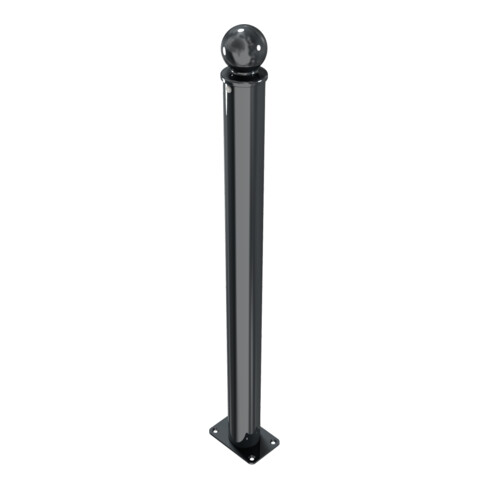 Schake Absperrstilpfosten Typ 474PB, ortsfest, Ø 76mm + Kugelkopf, beschichtet,