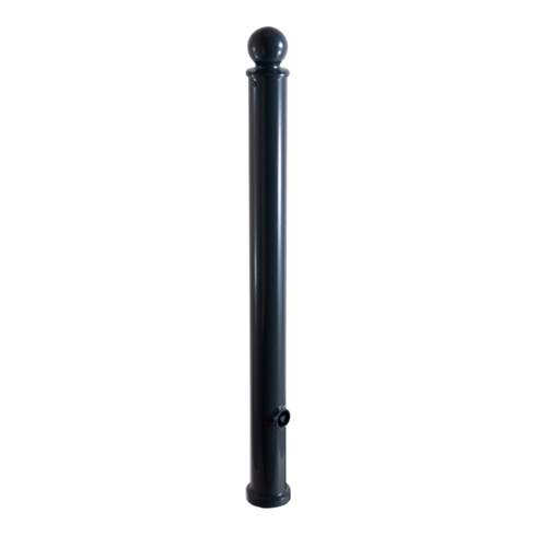 Schake Absperrstilpfosten Typ 474UZB, umlegbar + Profilzylinder, Ø 76mm + Kugelkopf, beschichtet,