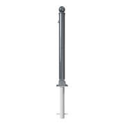 Schake Absperrstilpfosten Typ 474UZHB, umlegbar + Profilzylinder, zum Einbetonieren, Ø 76mm + Kugelkopf, beschichtet,-4