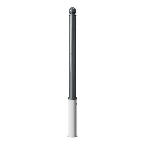 Schake Absperrstilpfosten Typ 474ZB, herausnehmbar + Profilzylinder, Ø 76mm + Kugelkopf, beschichtet,