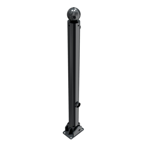 Schake Absperrstilpfosten Typ 475FUB, umlegbar + Dreikantverschluß, Ø 76mm, Kugelkopf, beschichtet,