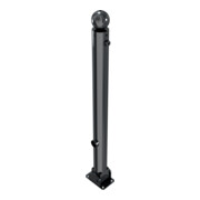 Schake Absperrstilpfosten Typ 475FUB, umlegbar + Dreikantverschluß, Ø 76mm, Kugelkopf, beschichtet,-4