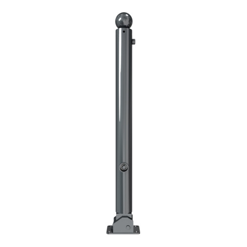 Schake Absperrstilpfosten Typ 475FUB, umlegbar + Dreikantverschluß, Ø 76mm, Kugelkopf, beschichtet,