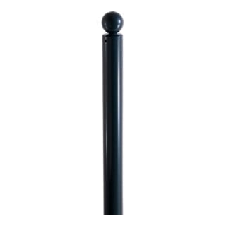 Schake Absperrstilpfosten Typ 475FUB, umlegbar + Dreikantverschluß, Ø 76mm, Kugelkopf, beschichtet,