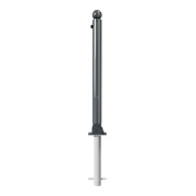 Schake Absperrstilpfosten Typ 475FUHB, umlegbar + Dreikantverschluß, zum Einbetonieren, Ø 76mm + Kugelkopf, beschichtet,-2