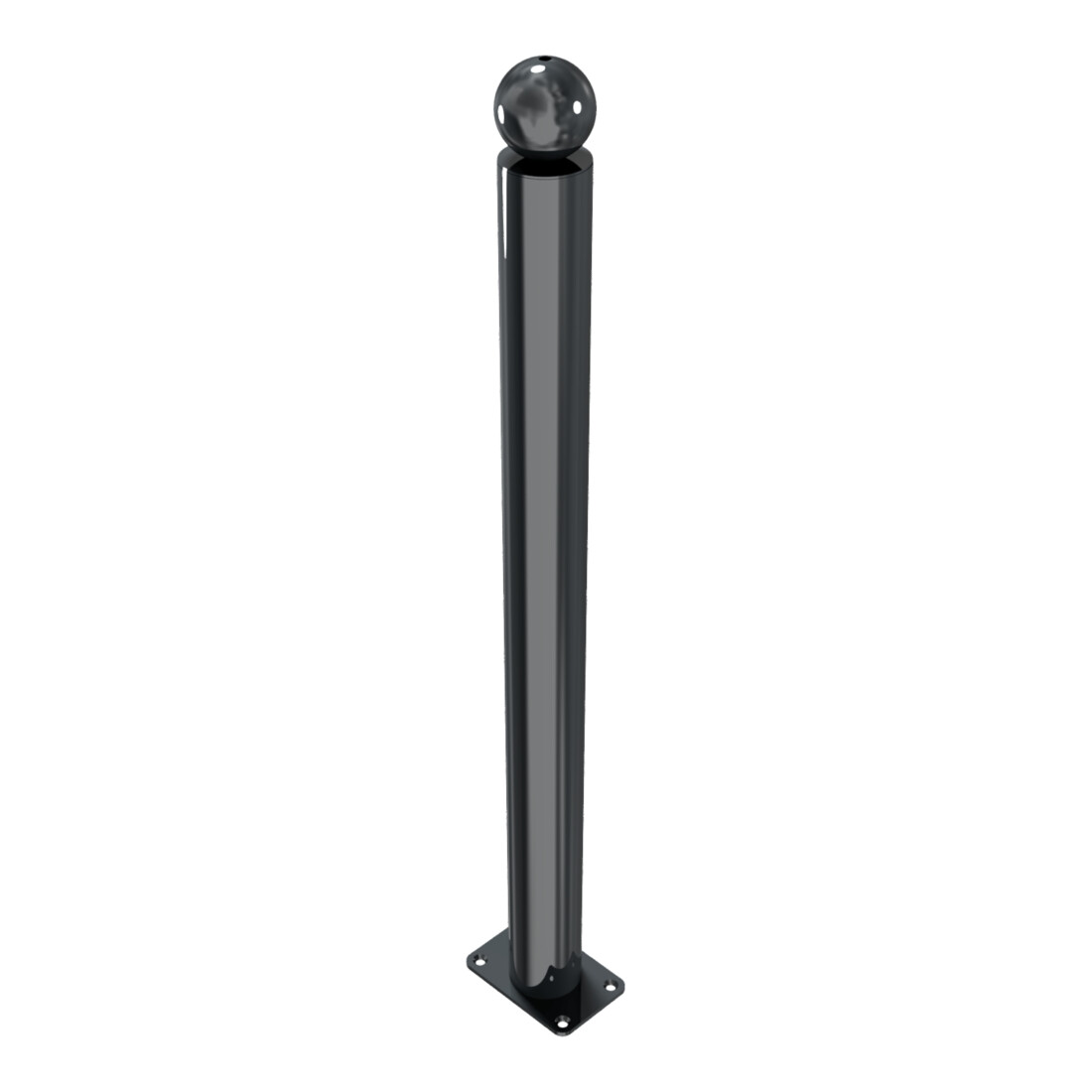 Schake Absperrstilpfosten Typ 475PB, ortsfest, Ø 76mm + Kugelkopf, beschichtet,