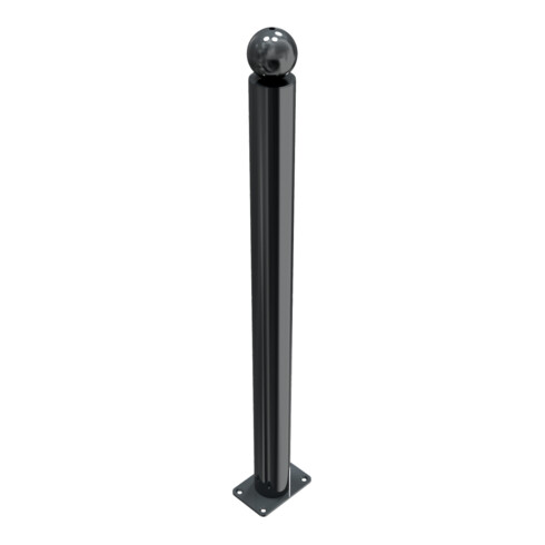 Schake Absperrstilpfosten Typ 475PB, ortsfest, Ø 76mm + Kugelkopf, beschichtet,