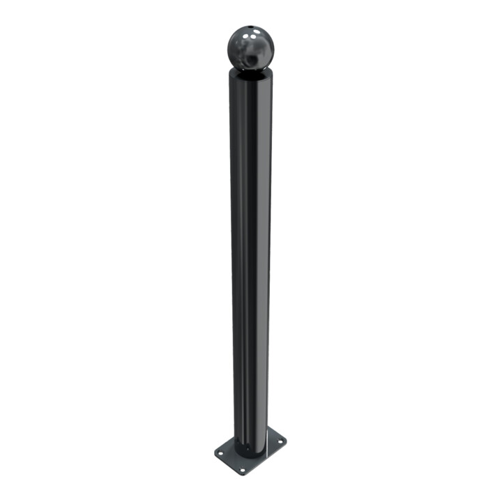 Schake Absperrstilpfosten Typ 475PB, ortsfest, Ø 76mm + Kugelkopf, beschichtet,
