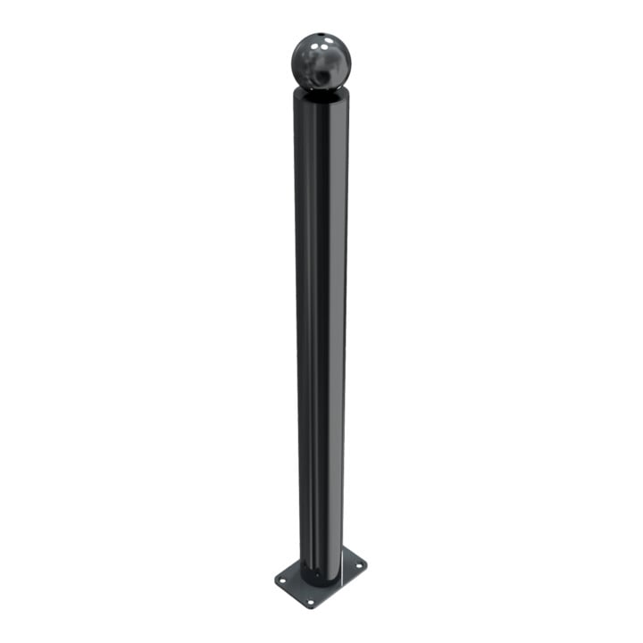 Schake Absperrstilpfosten Typ 475PB, ortsfest, Ø 76mm + Kugelkopf, beschichtet,
