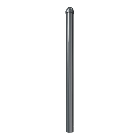 Schake Absperrstilpfosten Typ 477B, ortsfest, zum Einbetonieren, Ø 76mm + Zierkappe, beschichtet,