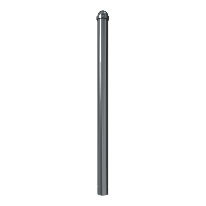 Schake Absperrstilpfosten Typ 477B, ortsfest, zum Einbetonieren, Ø 76mm + Zierkappe, beschichtet,