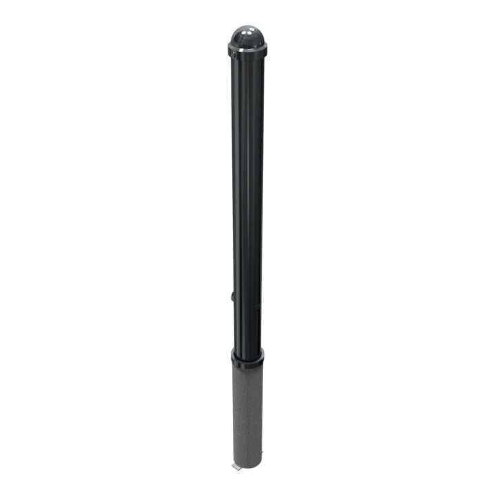 Schake Absperrstilpfosten Typ 477FB, herausnehmbar + Dreikantverschluß, Ø 76mm + Zierkappe, beschichtet,