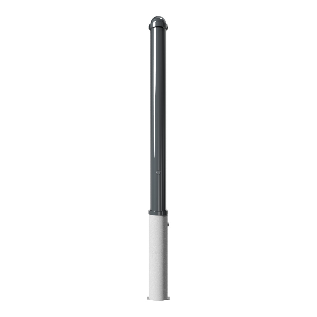 Schake Absperrstilpfosten Typ 477FB, herausnehmbar + Dreikantverschluß, Ø 76mm + Zierkappe, beschichtet,