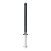 Schake Absperrstilpfosten Typ 477FUHB, umlegbar + Dreikantverschluß, zum Einbetonieren, Ø 76mm + Zierkappe,-5