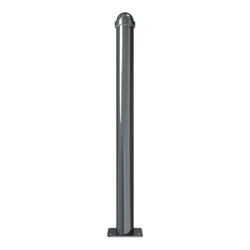 Schake Absperrstilpfosten Typ 477PB, ortsfest, Ø 76mm + Zierkappe, beschichtet,