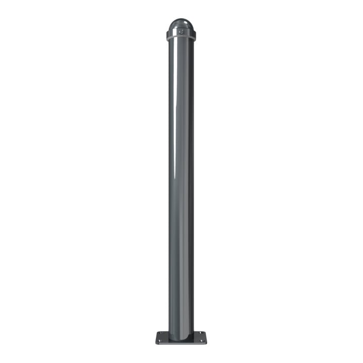 Schake Absperrstilpfosten Typ 477PB, ortsfest, Ø 76mm + Zierkappe, beschichtet,