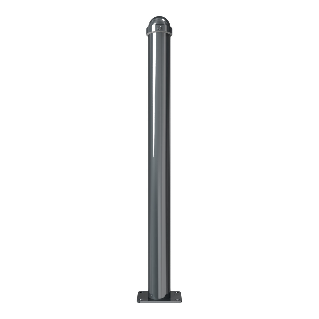 Schake Absperrstilpfosten Typ 477PB, ortsfest, Ø 76mm + Zierkappe, beschichtet,