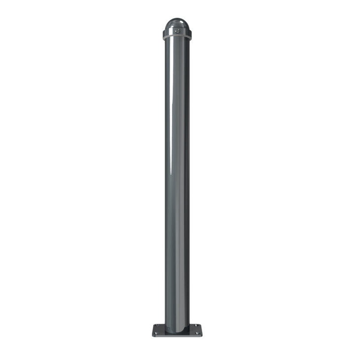 Schake Absperrstilpfosten Typ 477PB, ortsfest, Ø 76mm + Zierkappe, beschichtet,