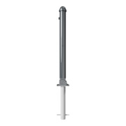 Schake Absperrstilpfosten Typ 477UZHB, umlegbar + Profilzylinder, zum Einbetonieren, Ø 76mm + Zierkappe,-4