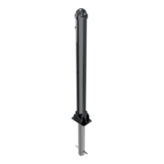 Schake Absperrstilpfosten Typ 477UZHB, umlegbar + Profilzylinder, zum Einbetonieren, Ø 76mm + Zierkappe,-5