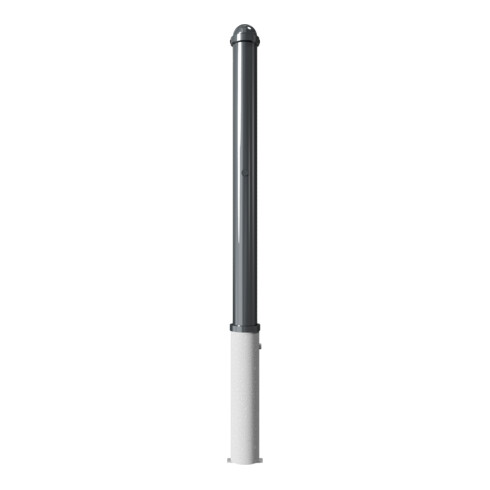 Schake Absperrstilpfosten Typ 477ZB, herausnehmbar + Profilzylinder, Ø 76mm + Zierkappe, beschichtet,