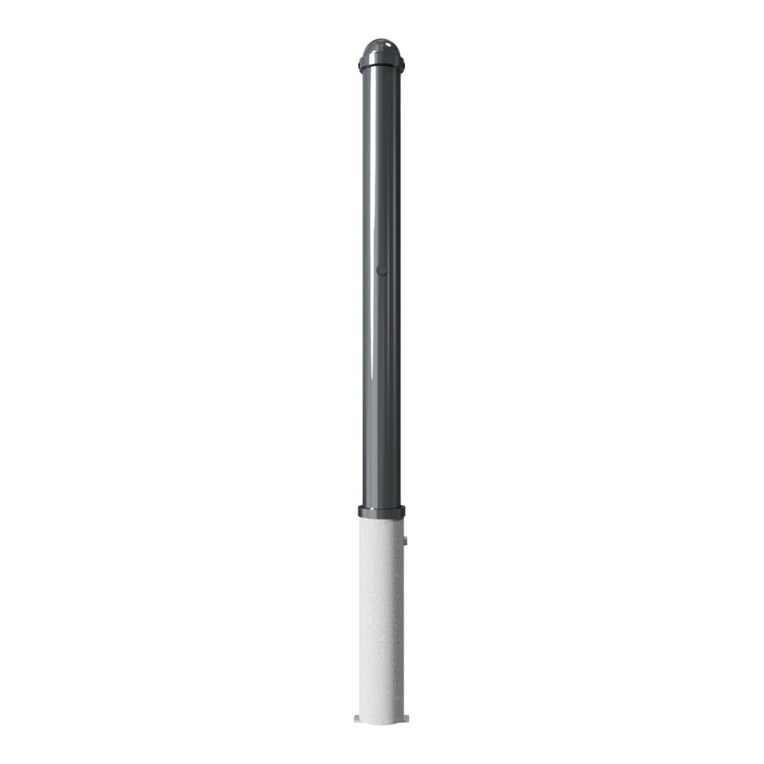 Schake Absperrstilpfosten Typ 477ZB, herausnehmbar + Profilzylinder, Ø 76mm + Zierkappe, beschichtet,