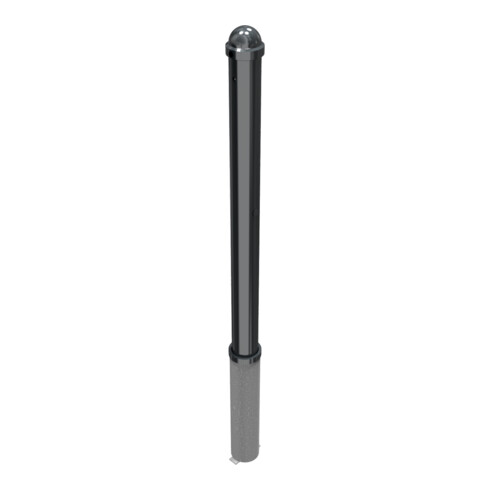 Schake Absperrstilpfosten Typ 477ZB, herausnehmbar + Profilzylinder, Ø 76mm + Zierkappe, beschichtet,