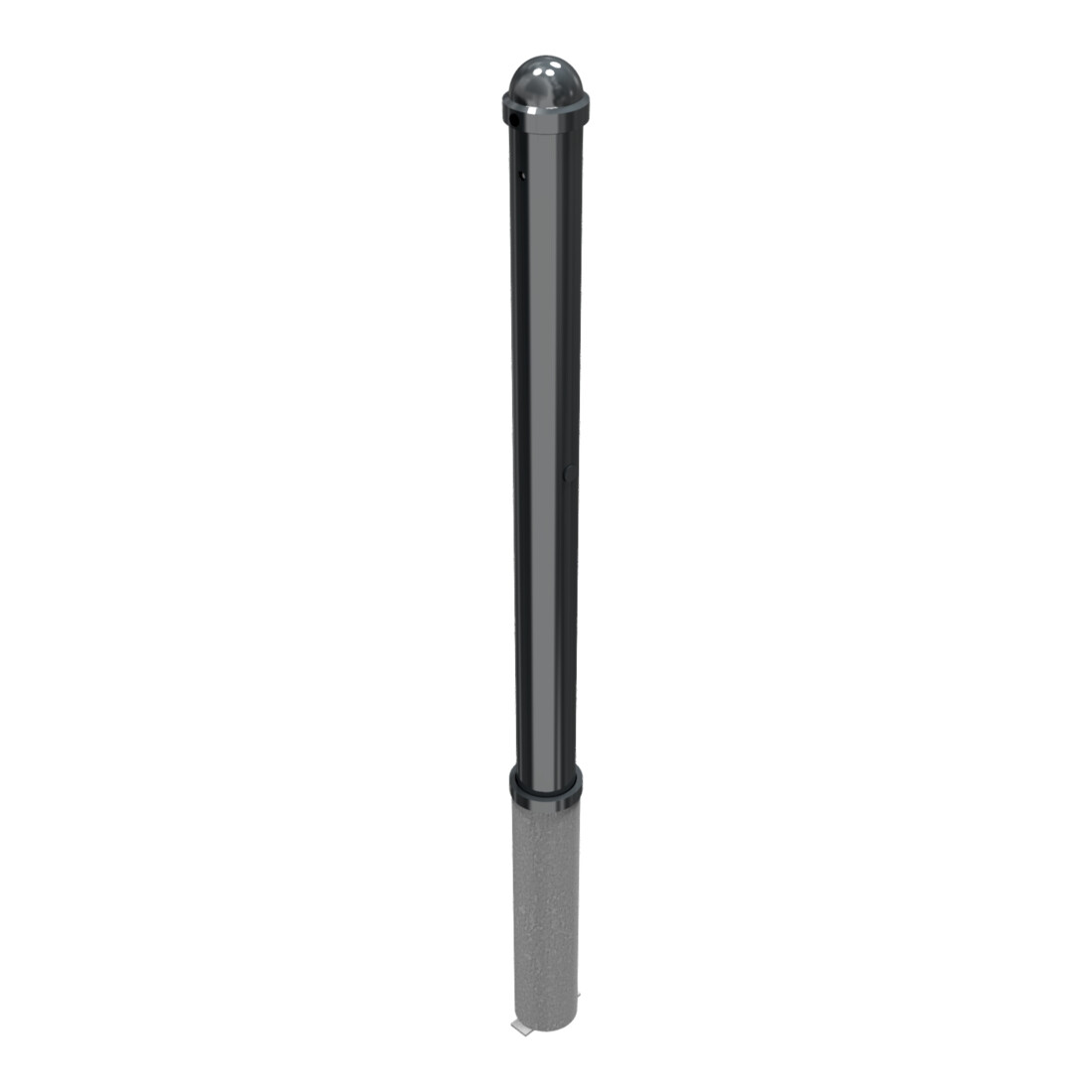 Schake Absperrstilpfosten Typ 477ZB, herausnehmbar + Profilzylinder, Ø 76mm + Zierkappe, beschichtet,