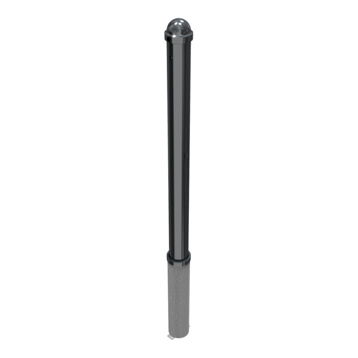 Schake Absperrstilpfosten Typ 477ZB, herausnehmbar + Profilzylinder, Ø 76mm + Zierkappe, beschichtet,