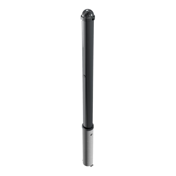 Schake Absperrstilpfosten Typ 477ZB, herausnehmbar + Profilzylinder, Ø 76mm + Zierkappe, beschichtet,