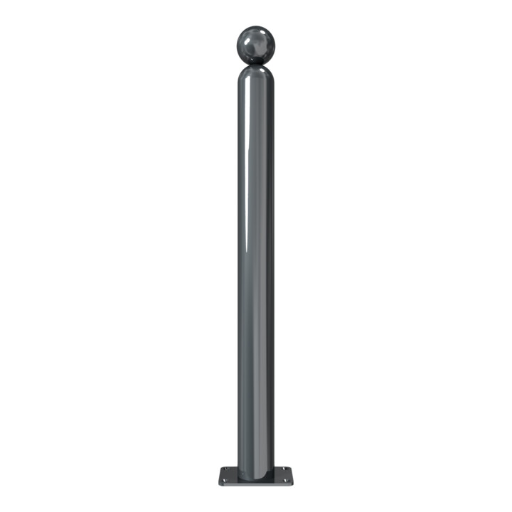 Schake Absperrstilpfosten Typ 478PB, ortsfest, Ø 76mm + Kugelkopf, beschichtet,
