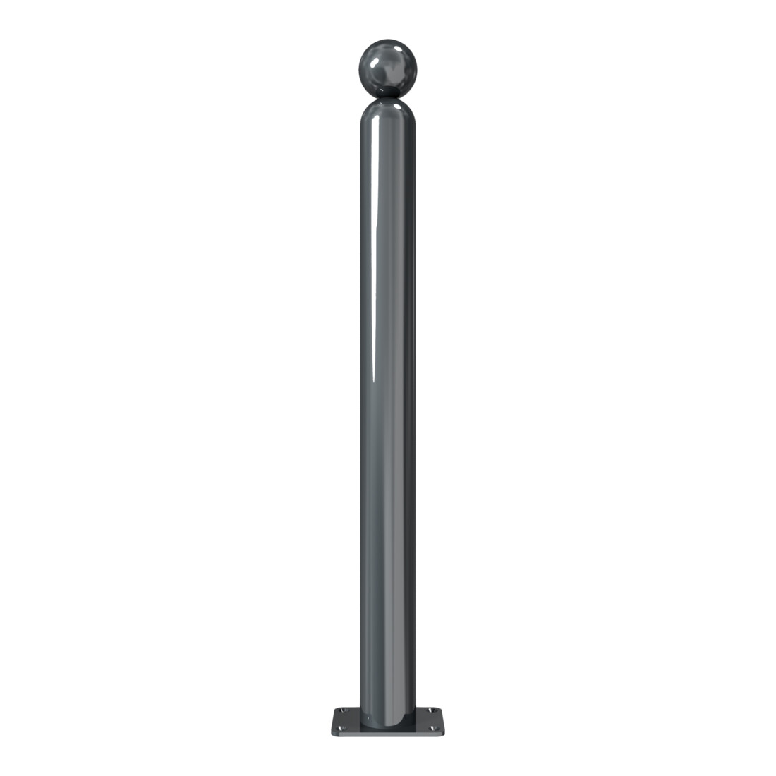 Schake Absperrstilpfosten Typ 478PB, ortsfest, Ø 76mm + Kugelkopf, beschichtet,