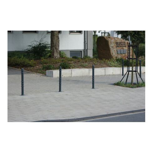 Schake Absperrstilpfosten Typ 478PB, ortsfest, Ø 76mm + Kugelkopf, beschichtet,