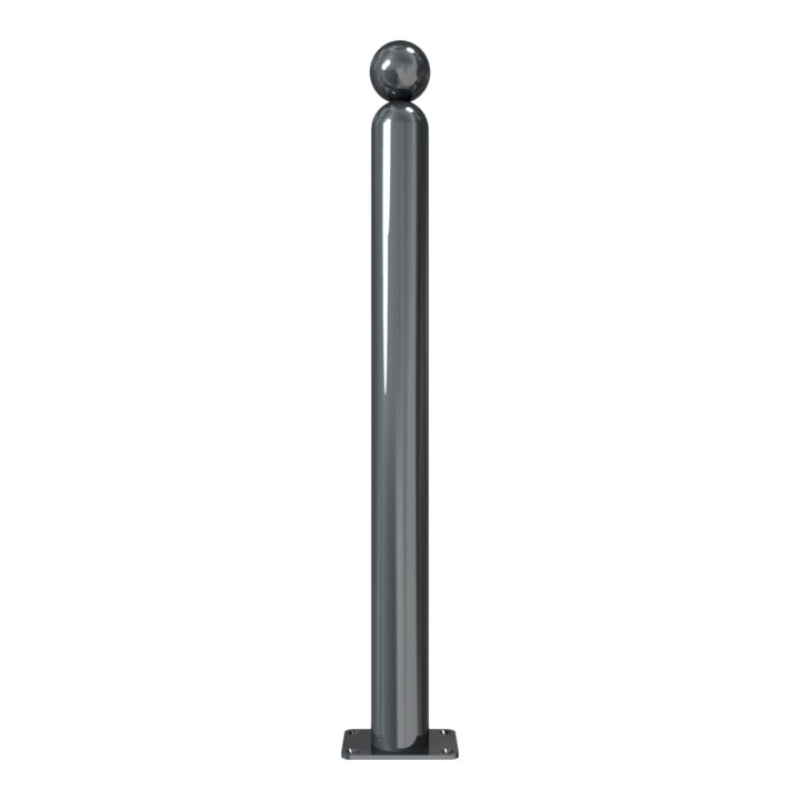 Schake Absperrstilpfosten Typ 478PB, ortsfest, Ø 76mm + Kugelkopf, beschichtet,