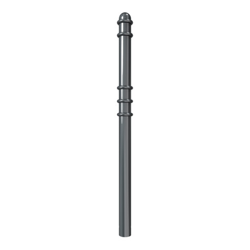 Schake Absperrstilpfosten Typ 479B, ortsfest, zum Einbetonieren, Ø 76mm + Zierringen, beschichtet,