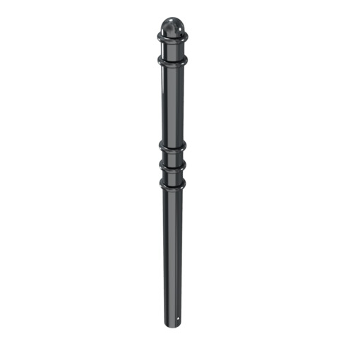 Schake Absperrstilpfosten Typ 479B, ortsfest, zum Einbetonieren, Ø 76mm + Zierringen, beschichtet,