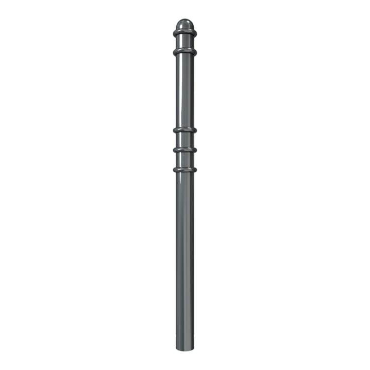 Schake Absperrstilpfosten Typ 479B, ortsfest, zum Einbetonieren, Ø 76mm + Zierringen, beschichtet,