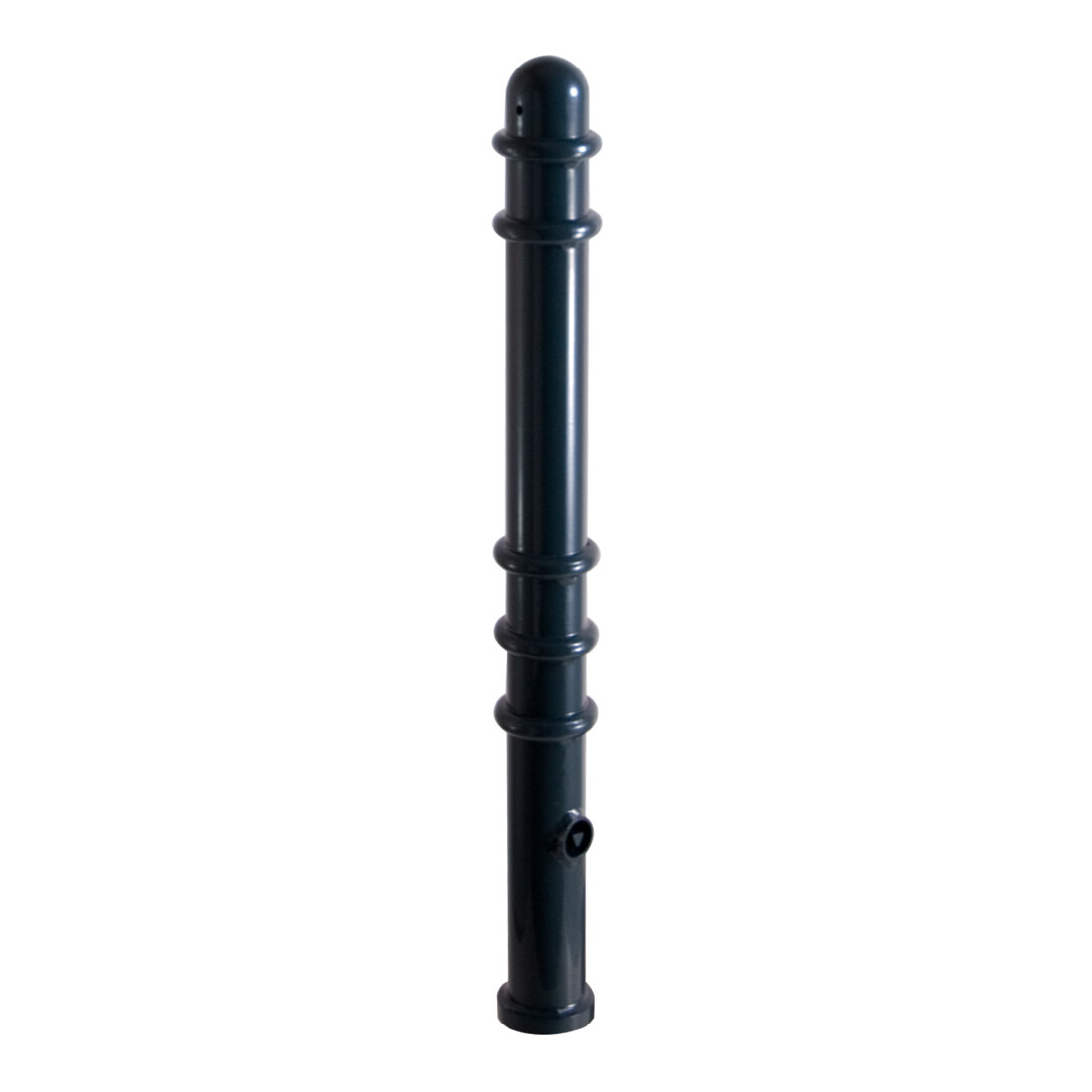 Schake Absperrstilpfosten Typ 479FB, herausnehmbar + Dreikantverschluß, Ø 76mm + Zierringen, beschichtet,