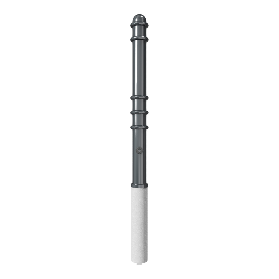 Schake Absperrstilpfosten Typ 479FB, herausnehmbar + Dreikantverschluß, Ø 76mm + Zierringen, beschichtet,