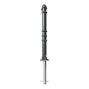 Schake Absperrstilpfosten Typ 479FUHB, umlegbar + Dreikantverschluß, zum Einbetonieren, Ø 76mm + Zierringen,-5