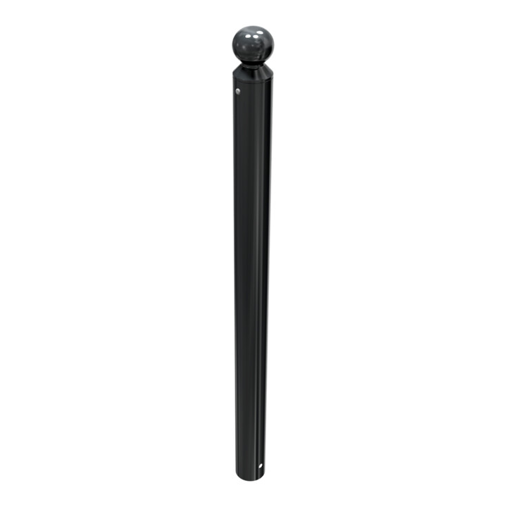 Schake Absperrstilpfosten Typ 488B, ortsfest, zum Einbetonieren, Ø 89mm + Kugelkopf, beschichtet,