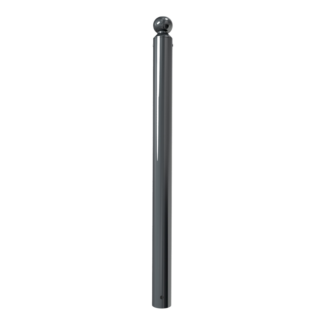 Schake Absperrstilpfosten Typ 488B, ortsfest, zum Einbetonieren, Ø 89mm + Kugelkopf, beschichtet,