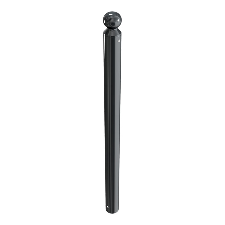 Schake Absperrstilpfosten Typ 488B, ortsfest, zum Einbetonieren, Ø 89mm + Kugelkopf, beschichtet,