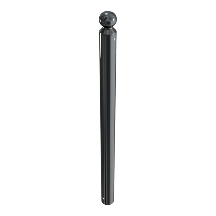 Schake Absperrstilpfosten Typ 488B, ortsfest, zum Einbetonieren, Ø 89mm + Kugelkopf, beschichtet,