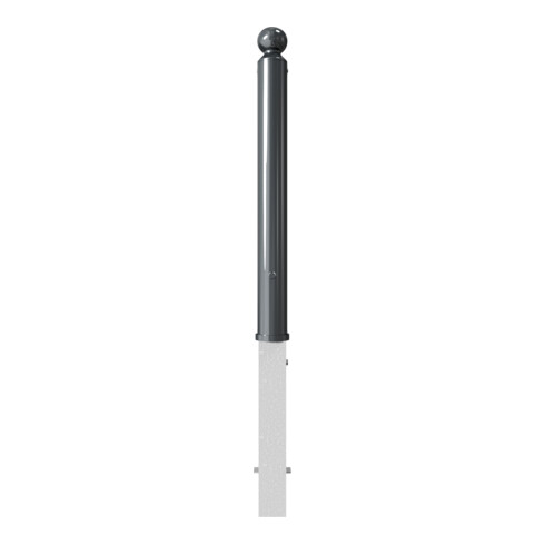 Schake Absperrstilpfosten Typ 488FB, herausnehmbar + Dreikantverschluß, Ø 89mm + Kugelkopf, beschichtet,