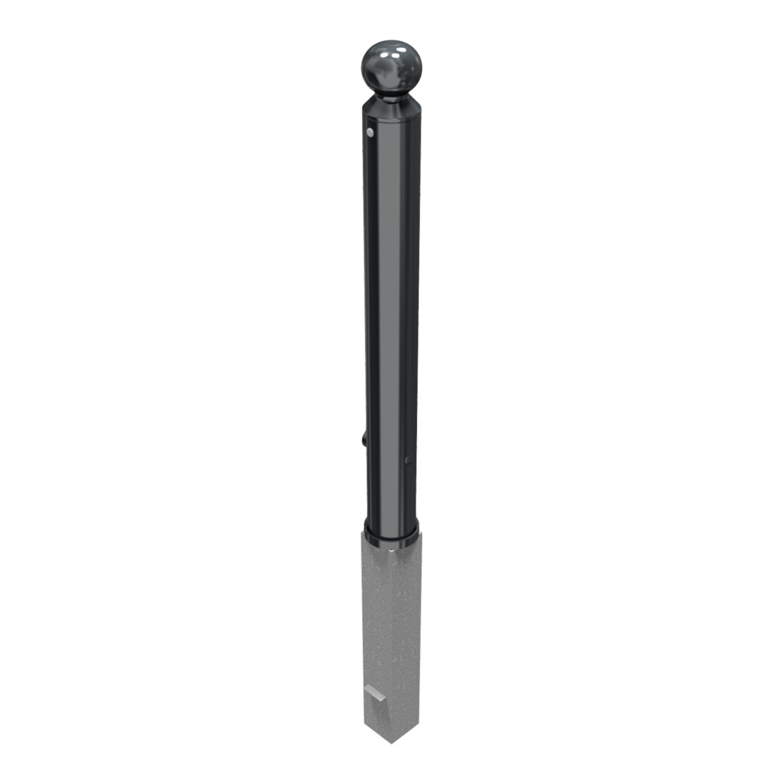 Schake Absperrstilpfosten Typ 488FB, herausnehmbar + Dreikantverschluß, Ø 89mm + Kugelkopf, beschichtet,