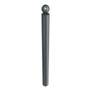 Schake Absperrstilpfosten Typ 492B, ortsfest- + Kugelkopf, zum Einbetonieren, Stahlrundrohr 102 mm, beschichtet,-2