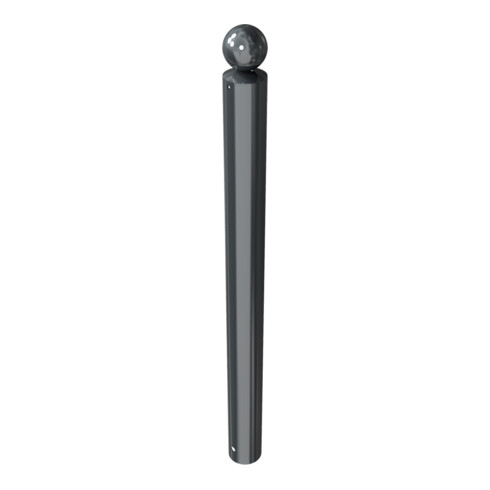 Schake Absperrstilpfosten Typ 492B, ortsfest- + Kugelkopf, zum Einbetonieren, Stahlrundrohr 102 mm, beschichtet,