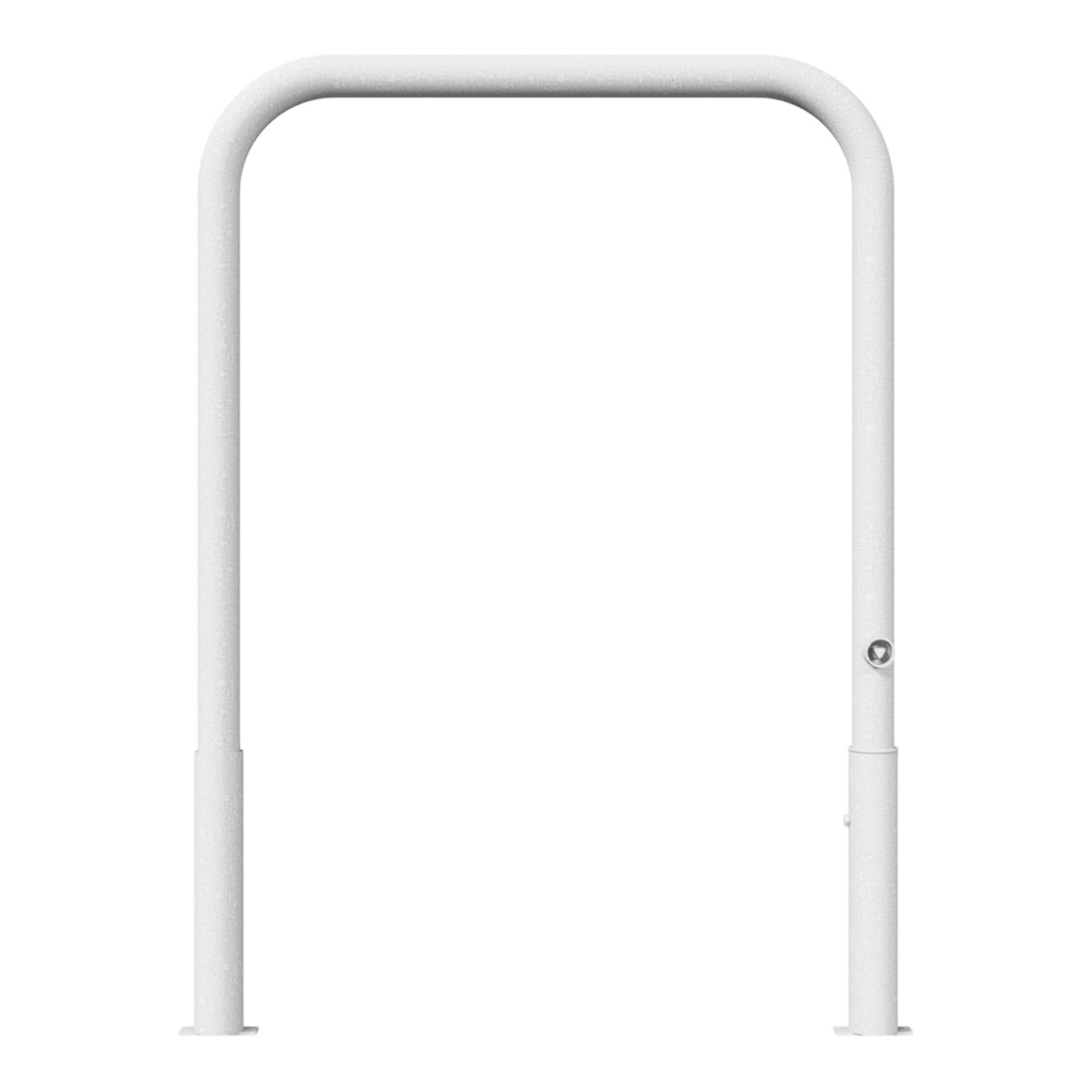 Schake Abweisebügel Ø 60mm, Breite 1000 mm, Höhe Überflur 1000 mm, ohne Querholm, herausnehmbar + Dreikantverschluß incl. Bodenhülsen